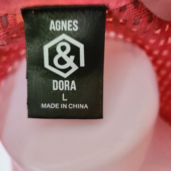 Agnes & Dora Coral Pink Tank Top Size Large - Picture 3 of 4